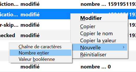 Ajout d'un nouveau paramtre da configuration de thunderbird